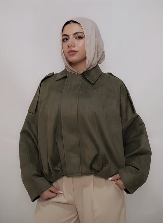 Arya satin skirt + Yura jacket
