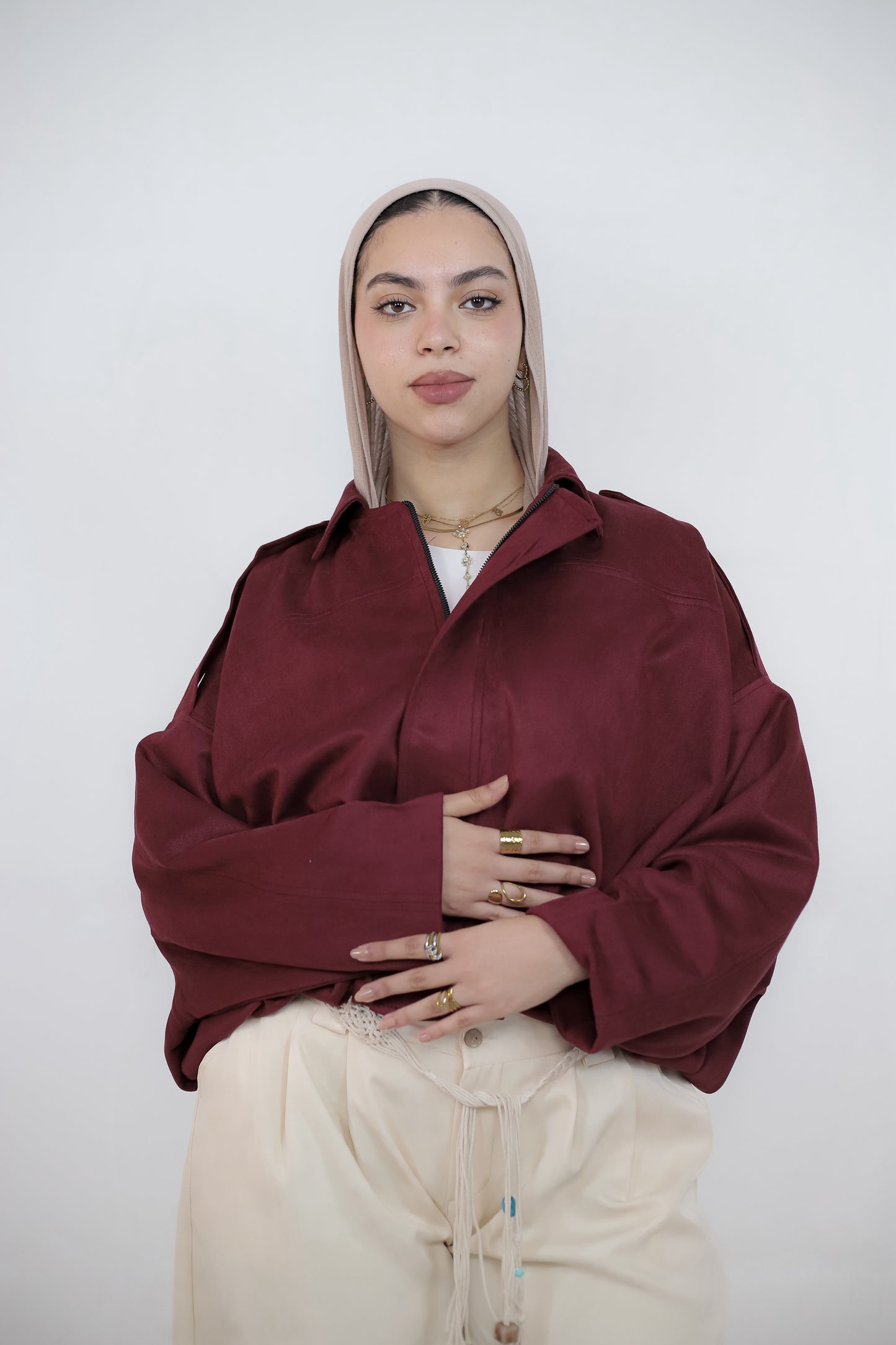 Arya satin skirt + Yura jacket