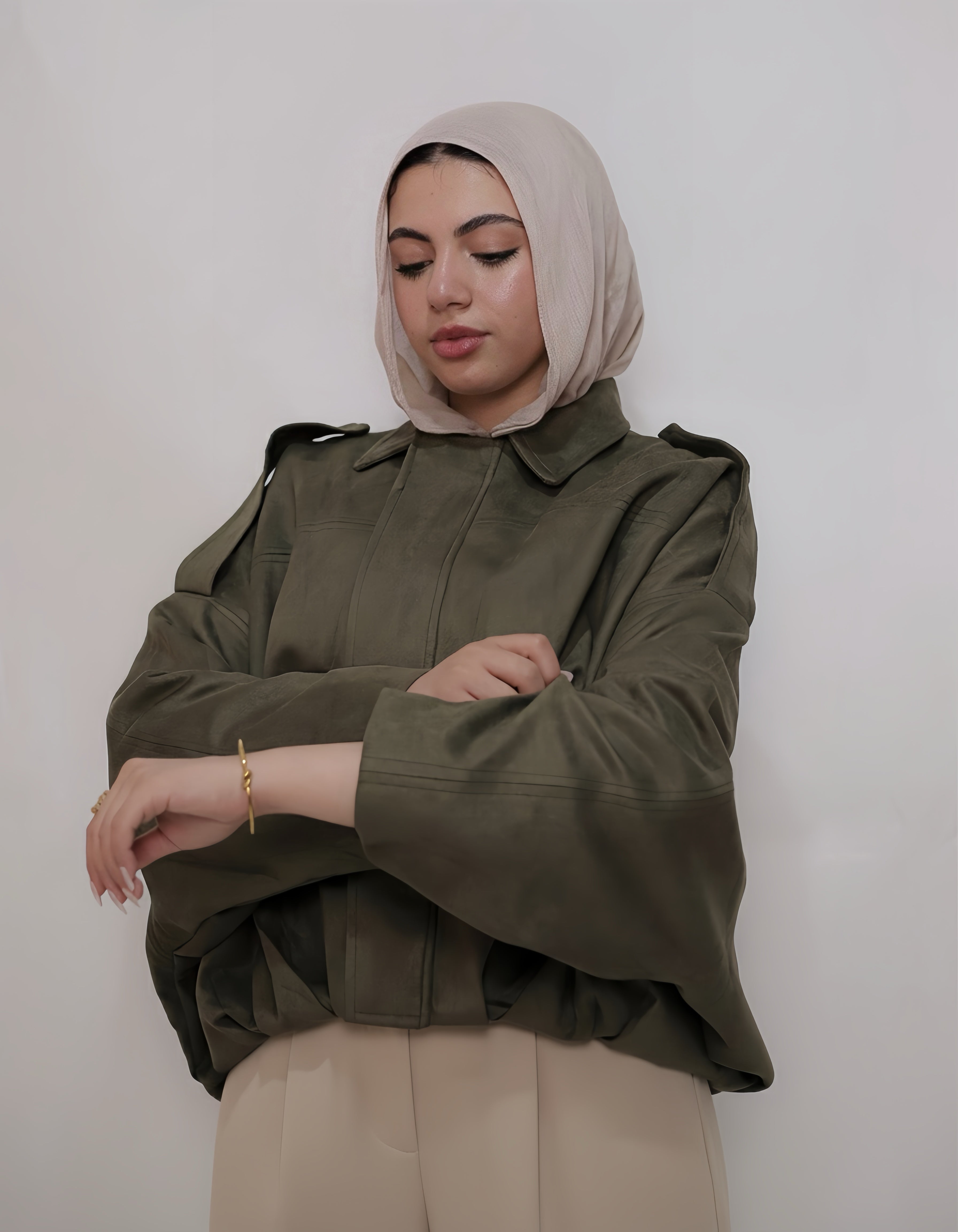 Arya satin skirt + Yura jacket