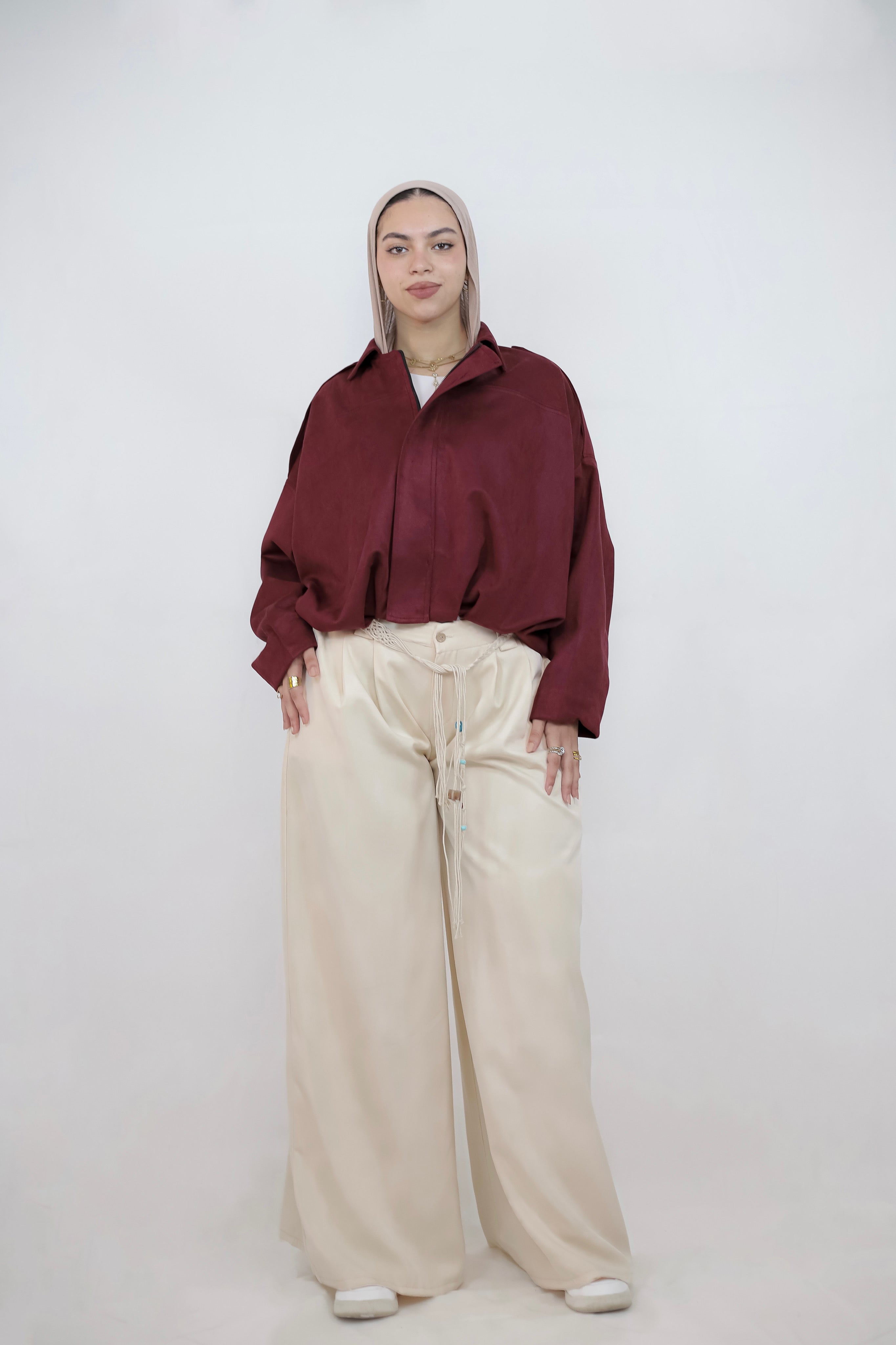 jacket & wide pants